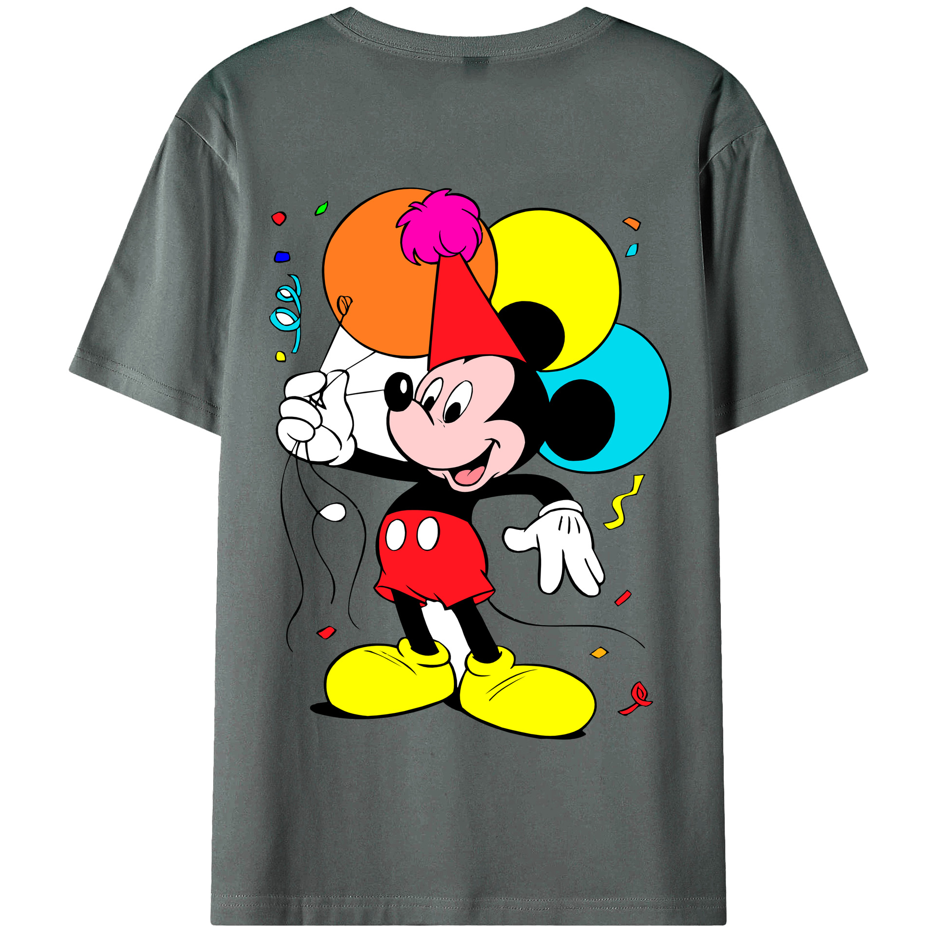 （画像用） ミッキーマウス Mickey Mouse 綿100％半袖Tシャツ（背面プリント）